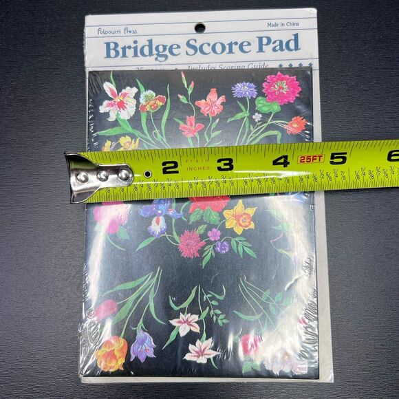 Potpurri Press Bridge Score Pad Lot Of 4 Vintage Artful Cover Floral Cute - Picture 6 of 6